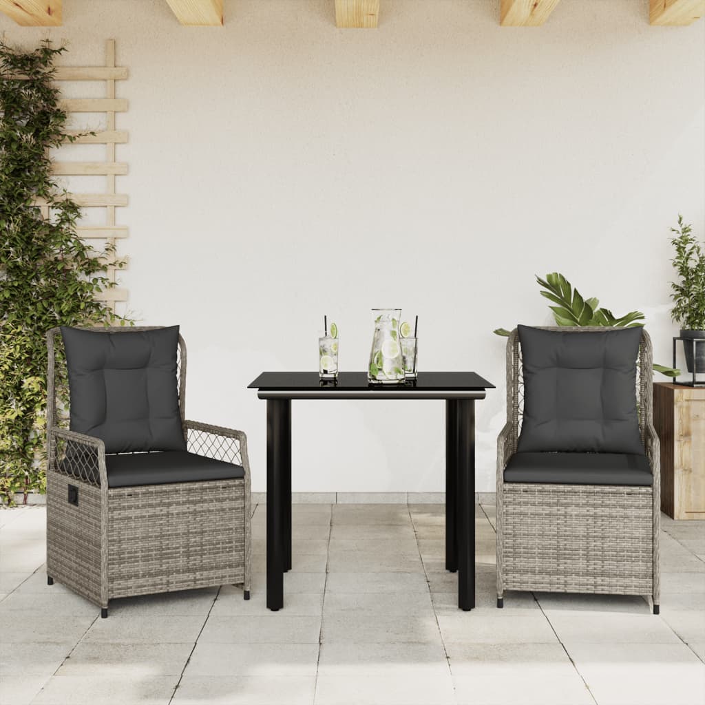5-Delige Tuinset Met Kussens Poly Rattan