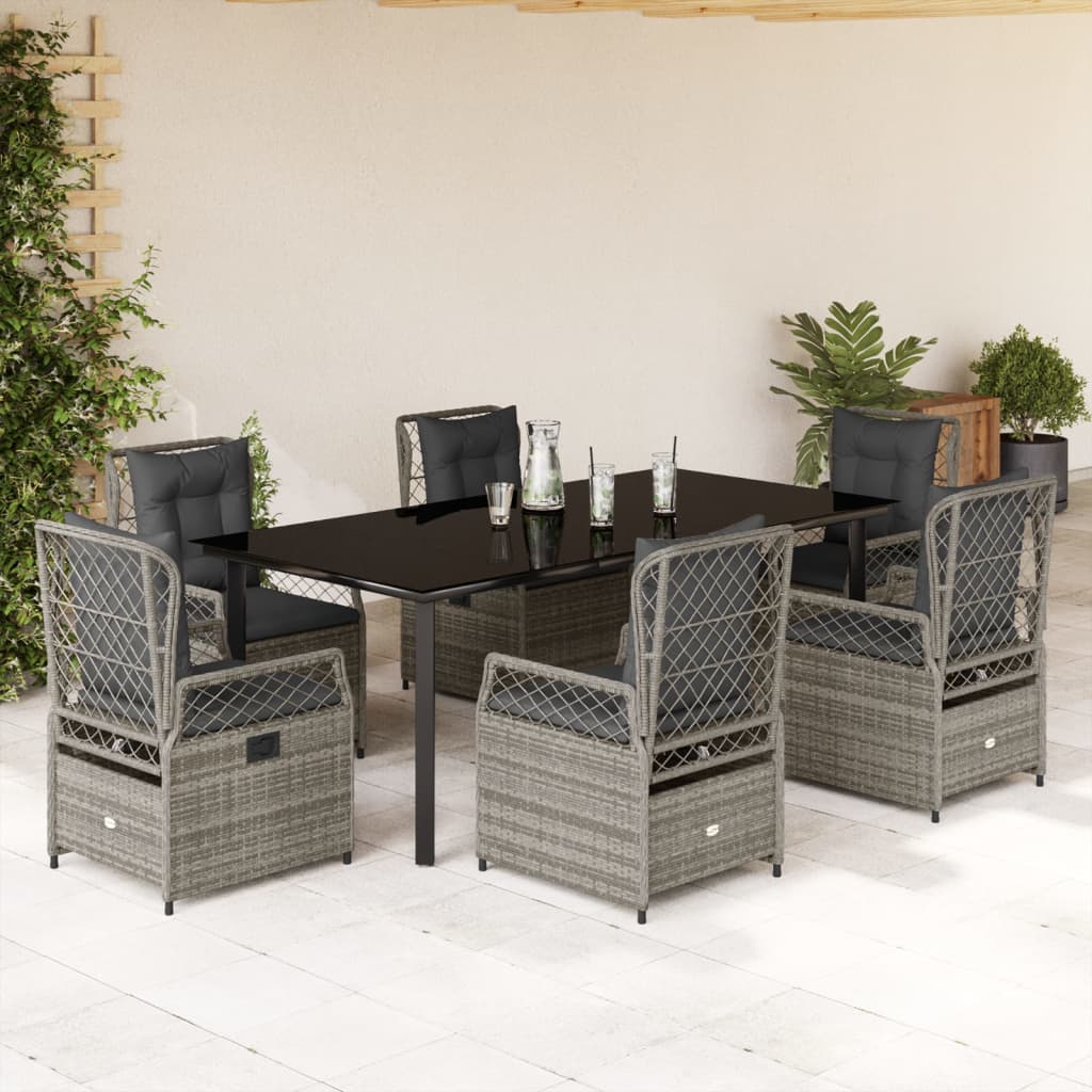 5-Delige Tuinset Met Kussens Poly Rattan