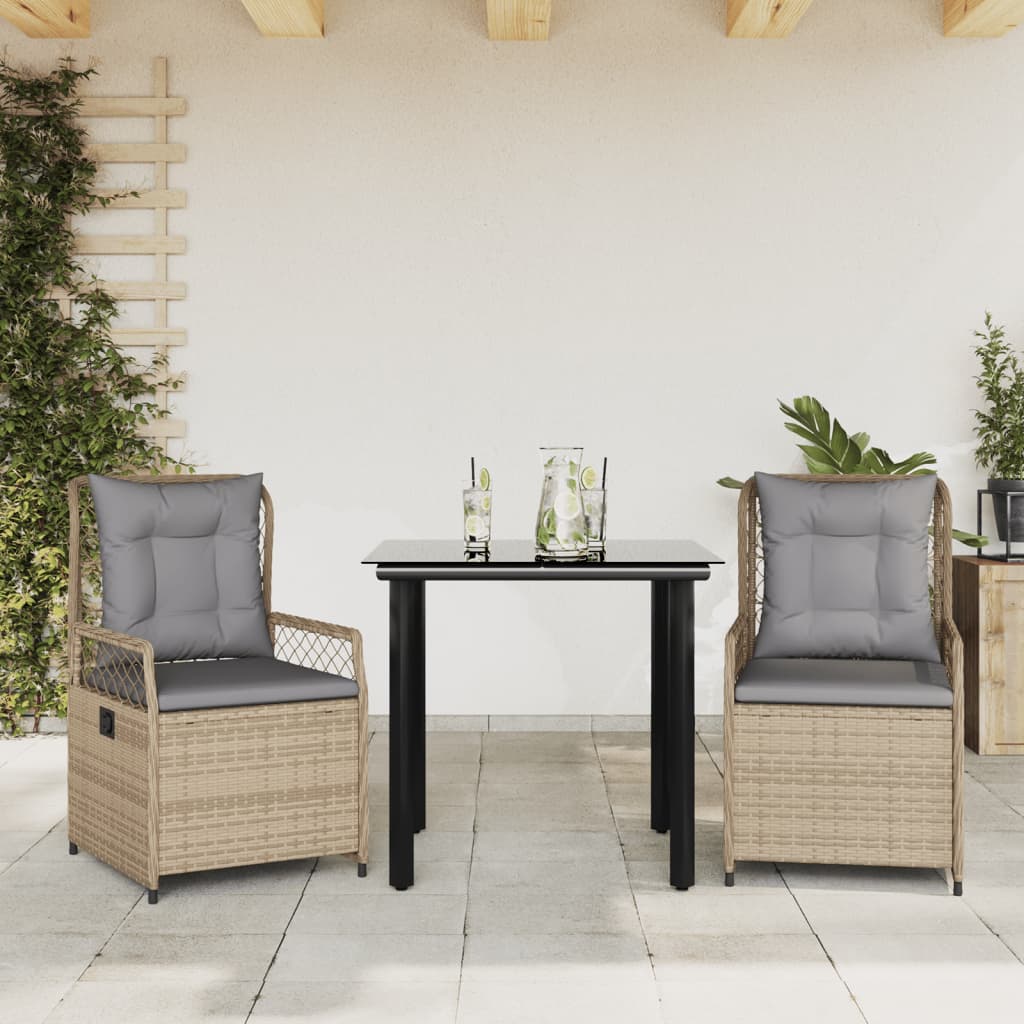5-Delige Tuinset Met Kussens Poly Rattan