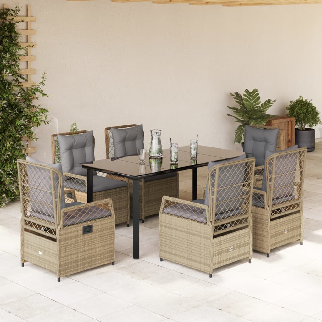5-Delige Tuinset Met Kussens Poly Rattan