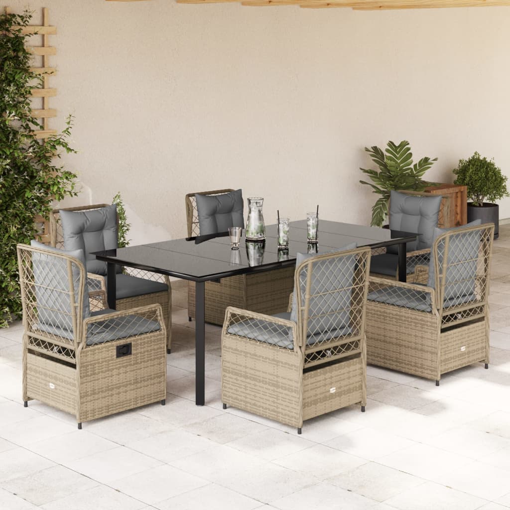 5-Delige Tuinset Met Kussens Poly Rattan