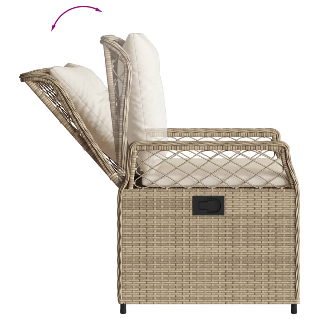 5-Delige Tuinset Met Kussens Poly Rattan