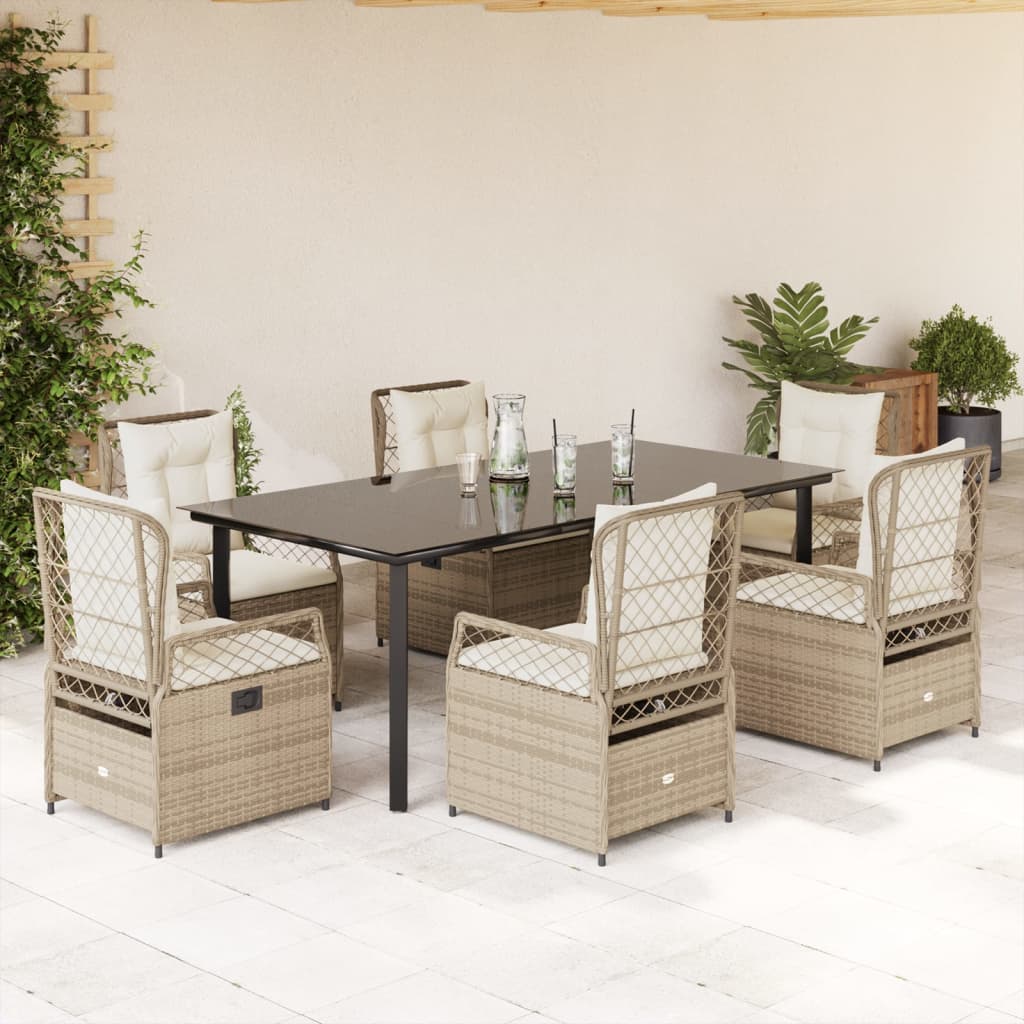 5-Delige Tuinset Met Kussens Poly Rattan