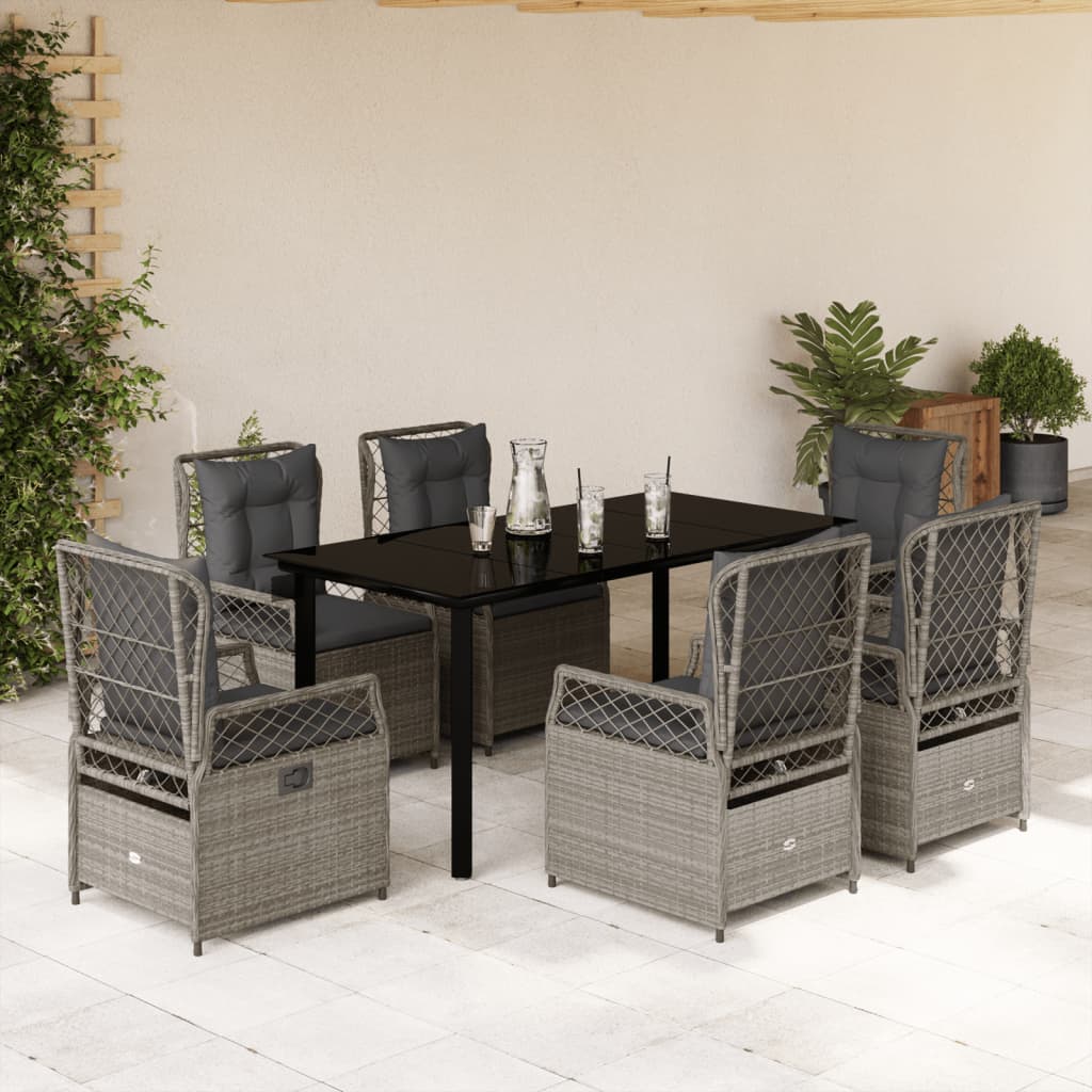 5-Delige Tuinset Met Kussens Poly Rattan