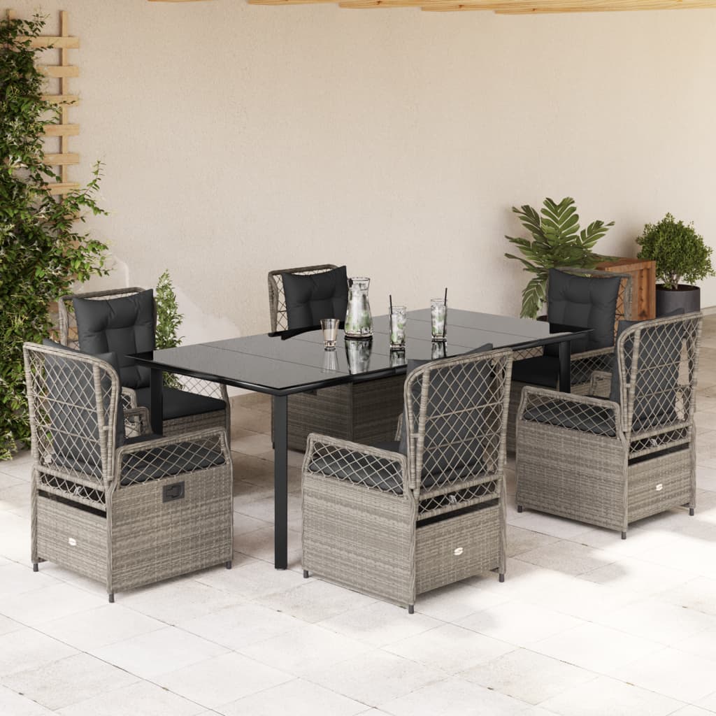 5-Delige Tuinset Met Kussens Poly Rattan