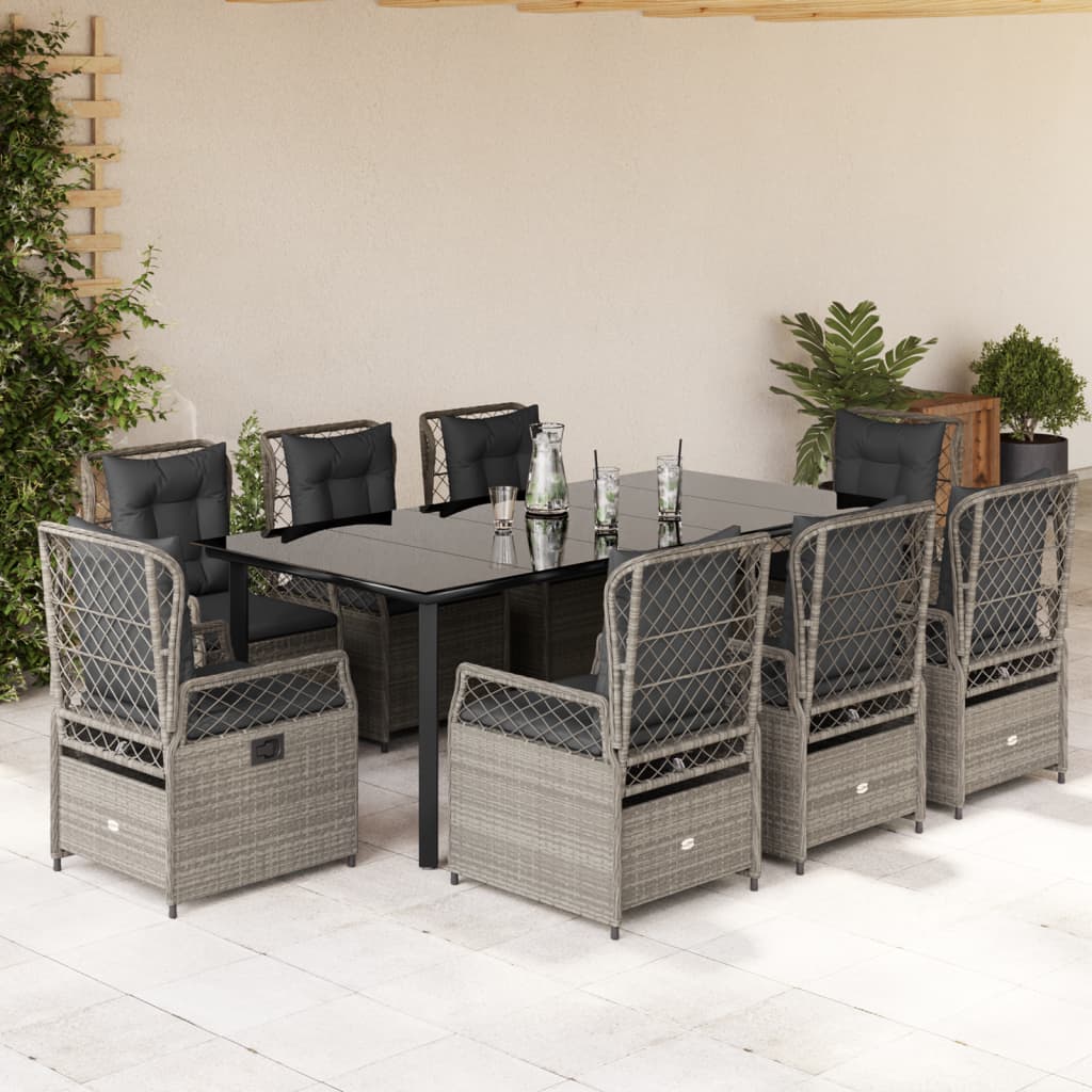 5-Delige Tuinset Met Kussens Poly Rattan
