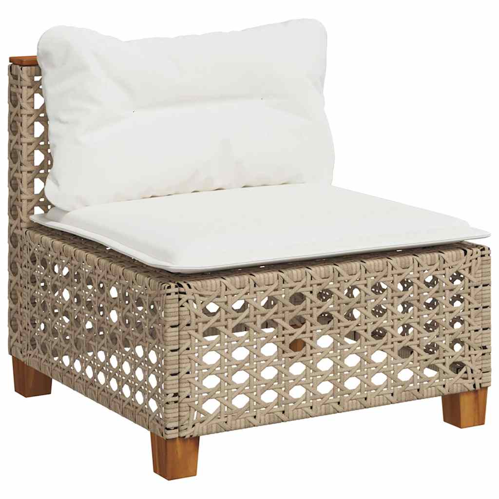 7-Delige Loungeset Met Kussens Poly Rattan