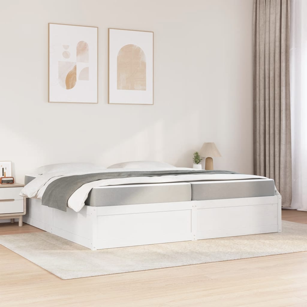 Bed Met Matras Massief Grenenhout