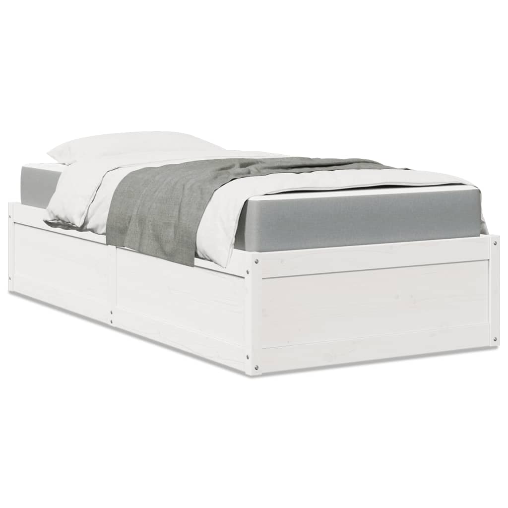 Bed Met Matras Massief Grenenhout