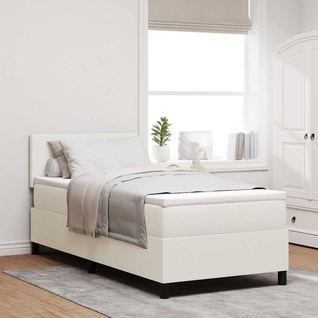 Boxspring Bed En Wit 203 X 90 X 128 Cm