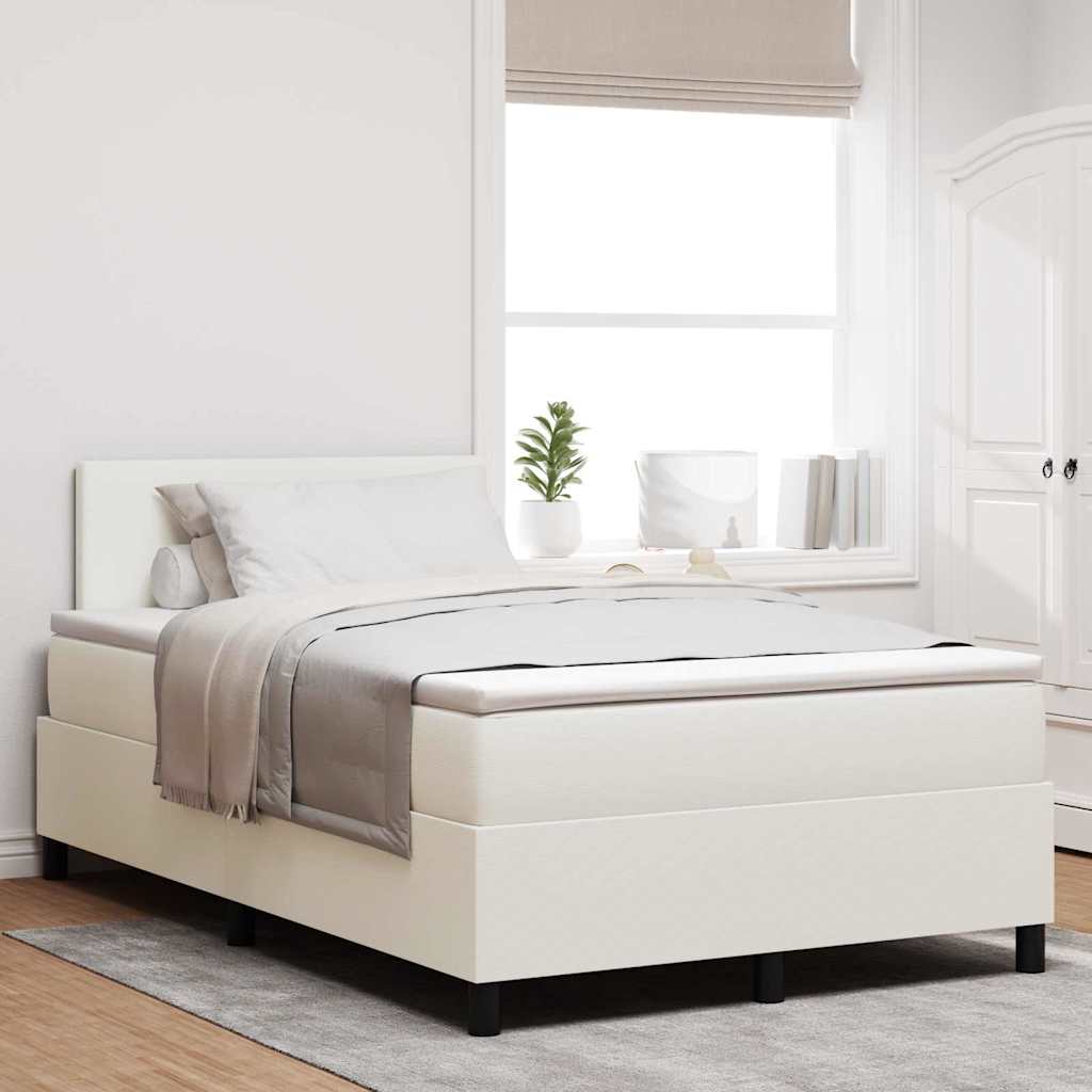 Boxspring Bed En Wit 203 X 90 X 128 Cm