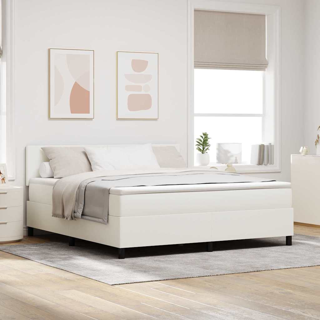 Boxspring Bed En Wit 203 X 90 X 128 Cm