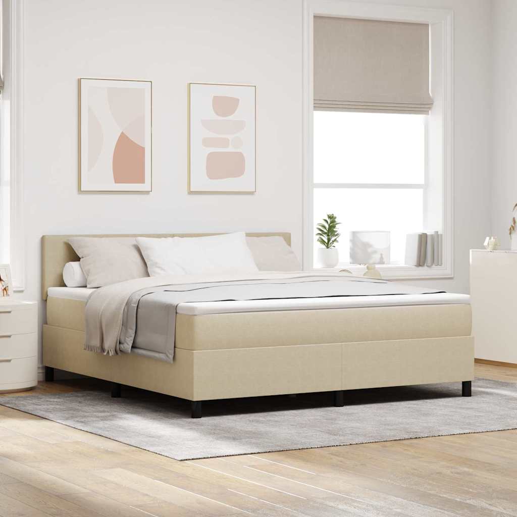 Boxspring Bed En Wit 203 X 90 X 128 Cm