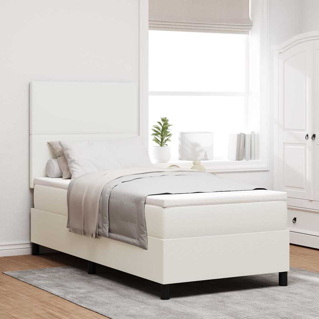 Boxspring Bed En Wit 203 X 90 X 128 Cm