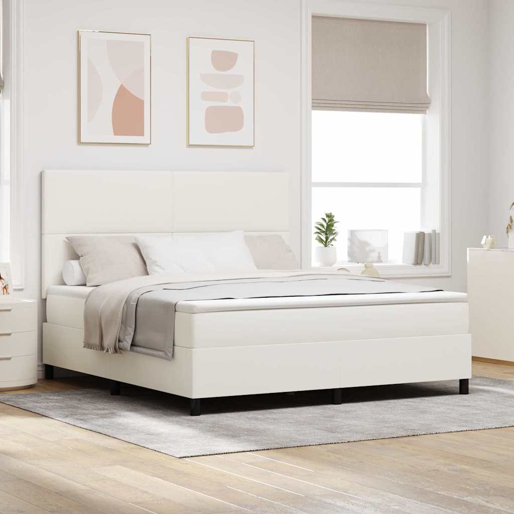 Boxspring Bed En Wit 203 X 90 X 128 Cm