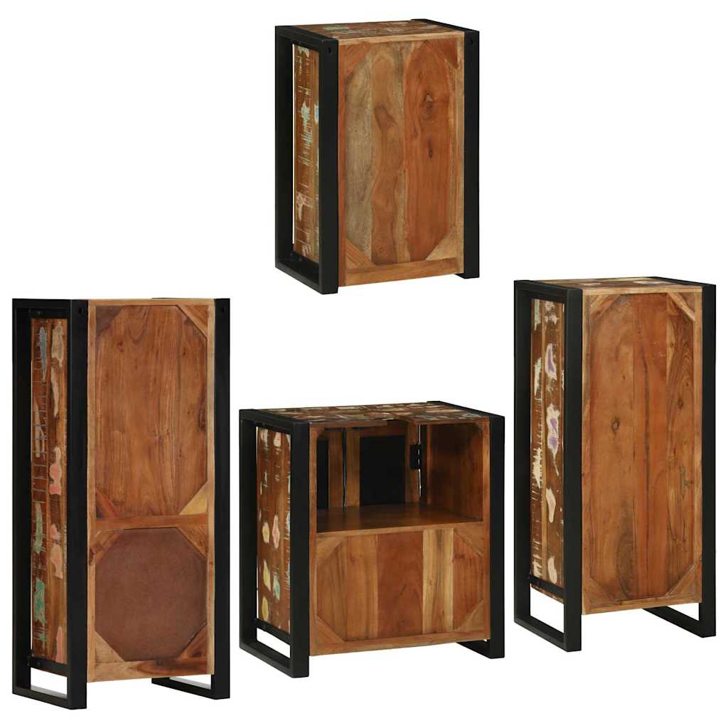 Badkamermeubelset 4 Pcs Multikleur Massief
