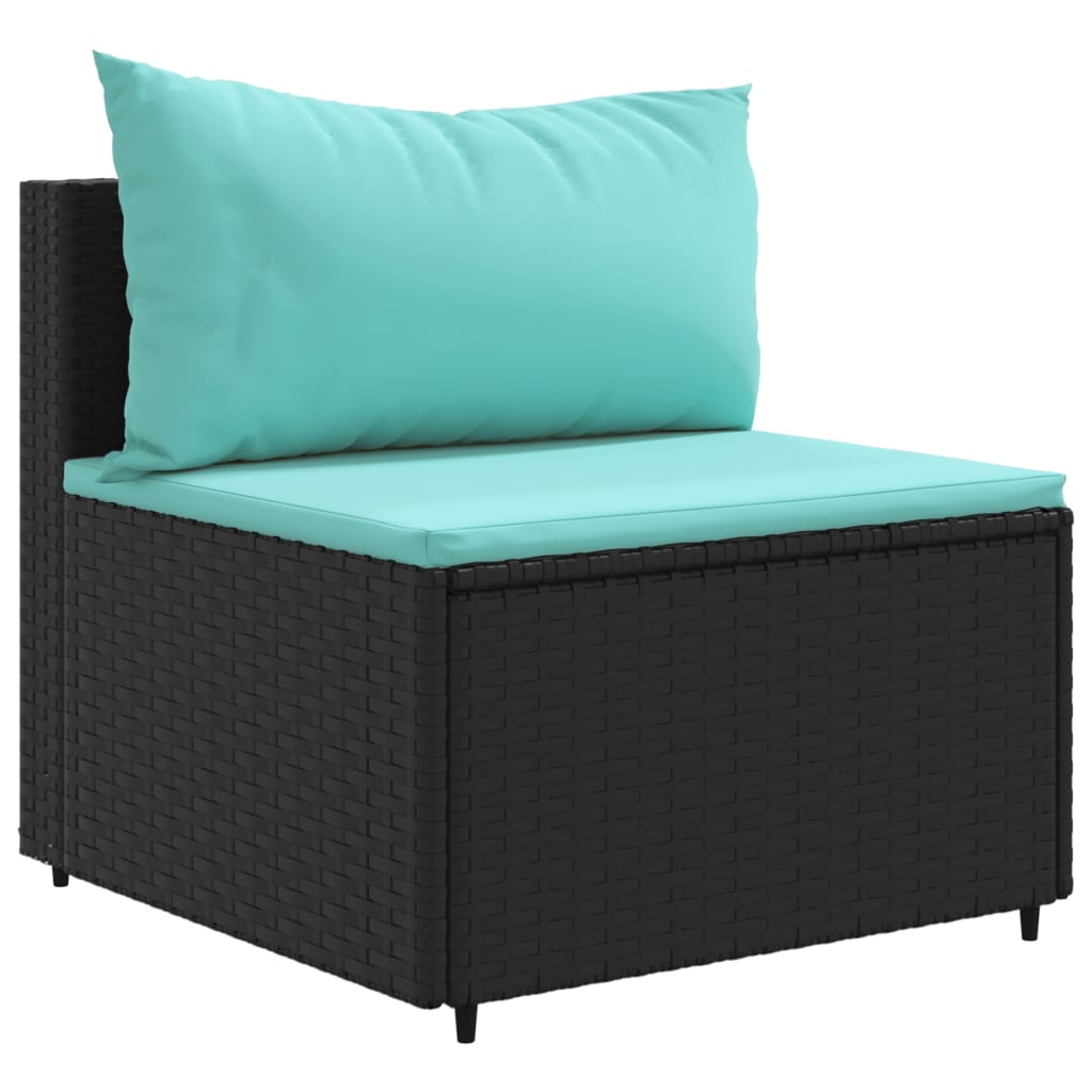 5-Delige Loungeset Met Kussens Poly Rattan