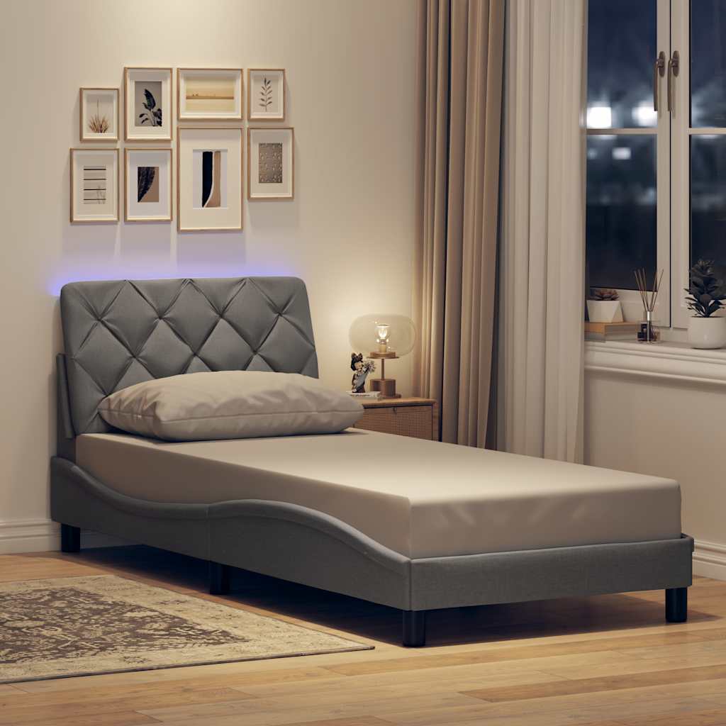 Bedframe Met Led Zonder Matras Stof