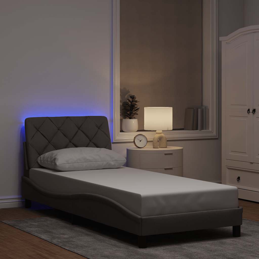 Bedframe Met Led Zonder Matras Stof