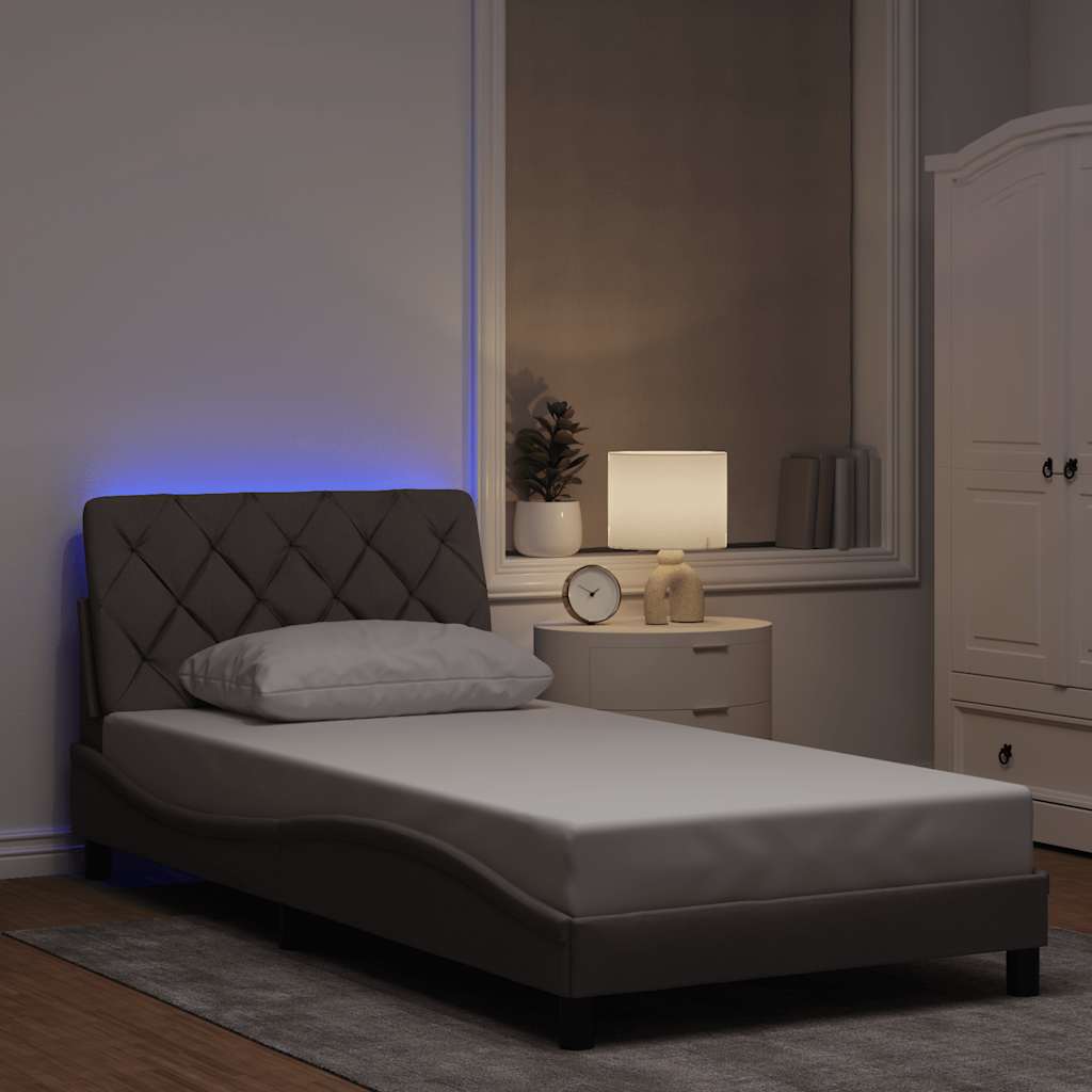 Bedframe Met Led Zonder Matras Stof