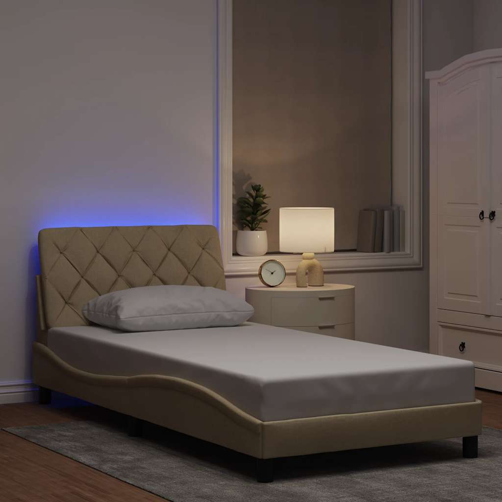 Bedframe Met Led Zonder Matras Stof
