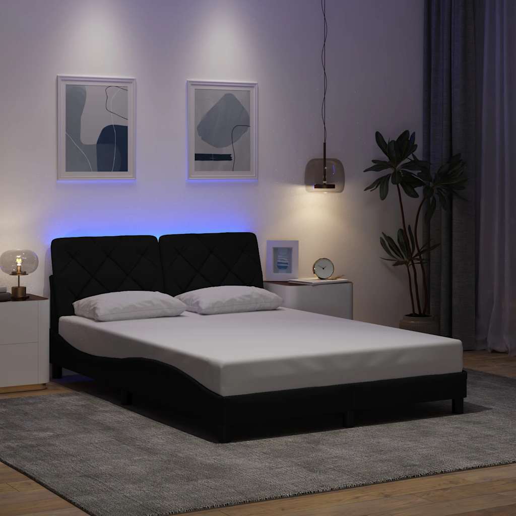 Bedframe Met Led Zonder Matras Stof
