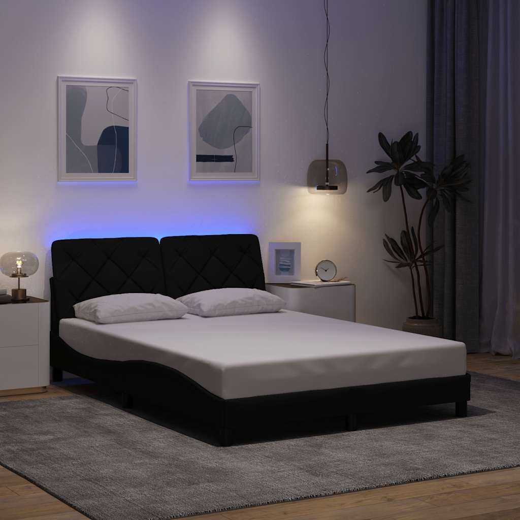 Bedframe Met Led Zonder Matras Stof