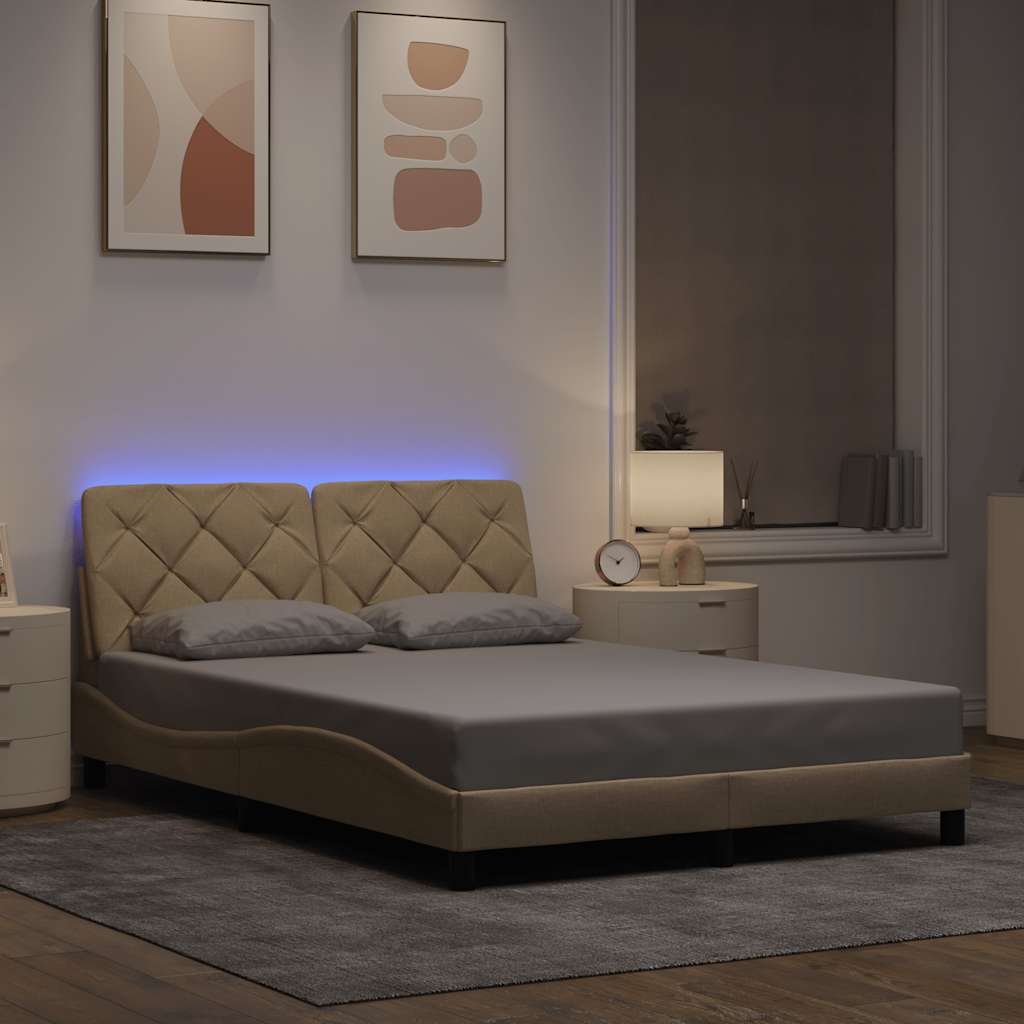 Bedframe Met Led Zonder Matras Stof
