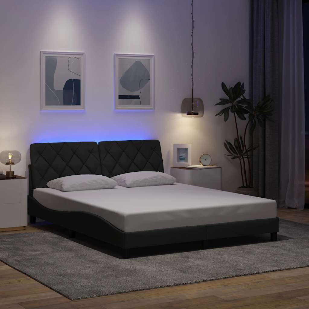 Bedframe Met Led Zonder Matras Stof