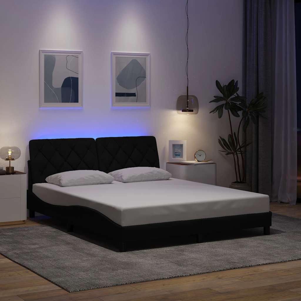 Bedframe Met Led Zonder Matras Stof