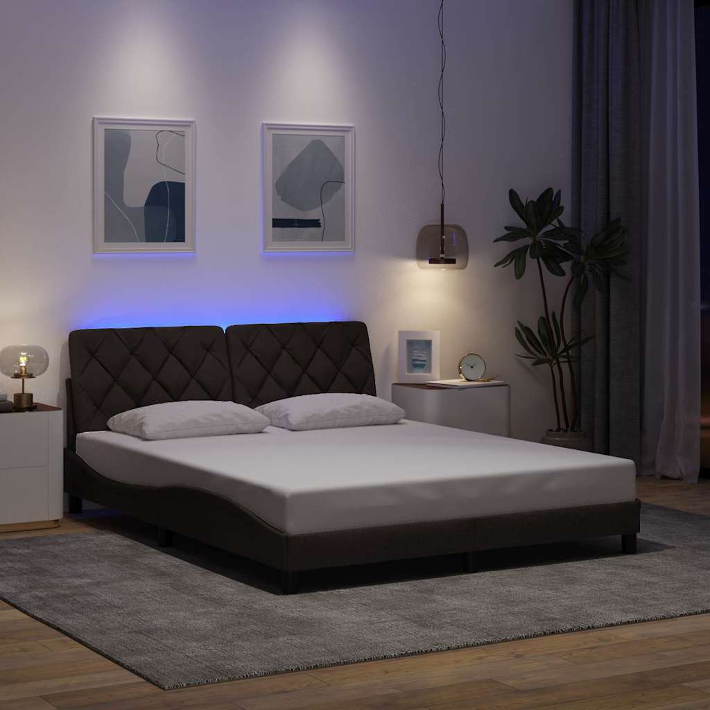 Bedframe Met Led Zonder Matras Stof