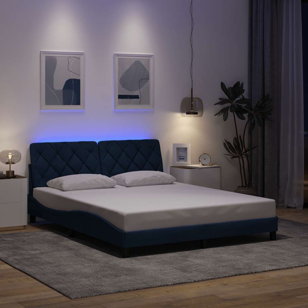 Bedframe Met Led Zonder Matras Stof