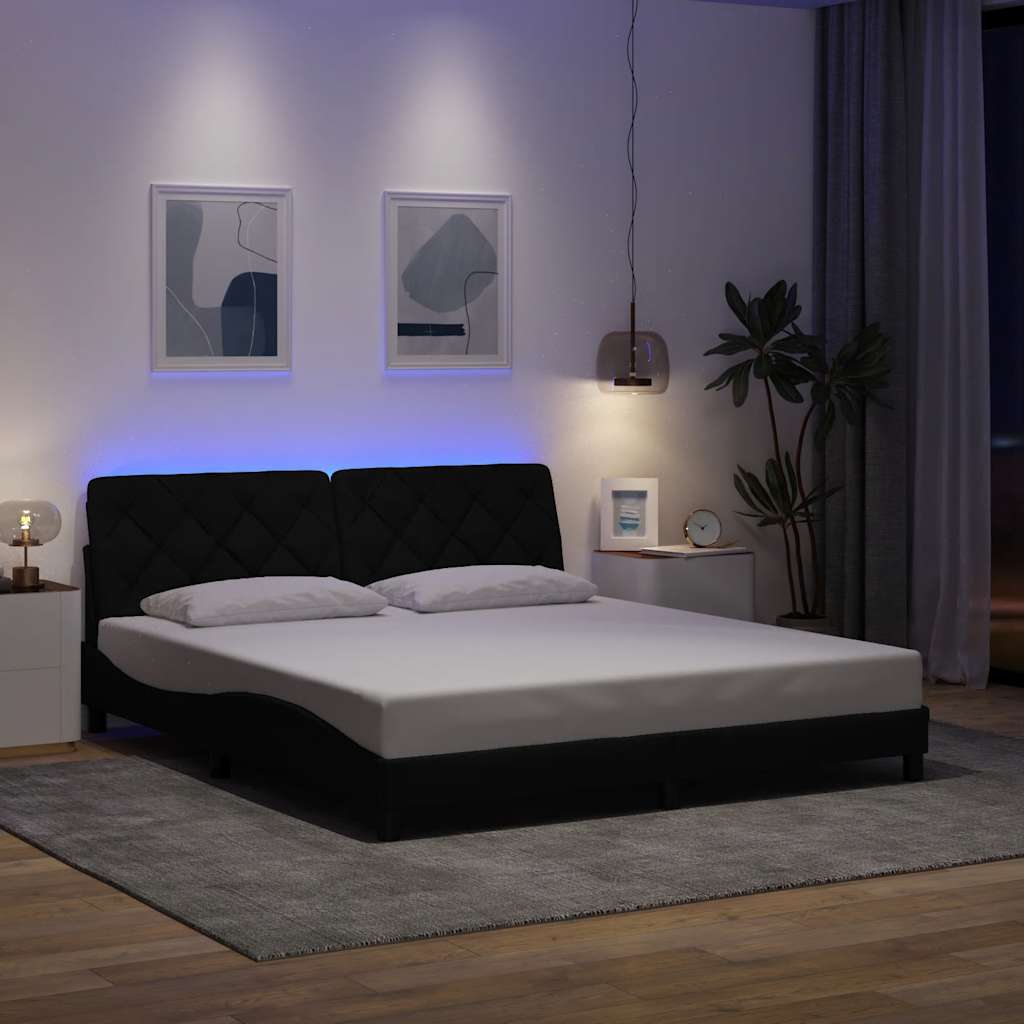 Bedframe Met Led Zonder Matras Stof