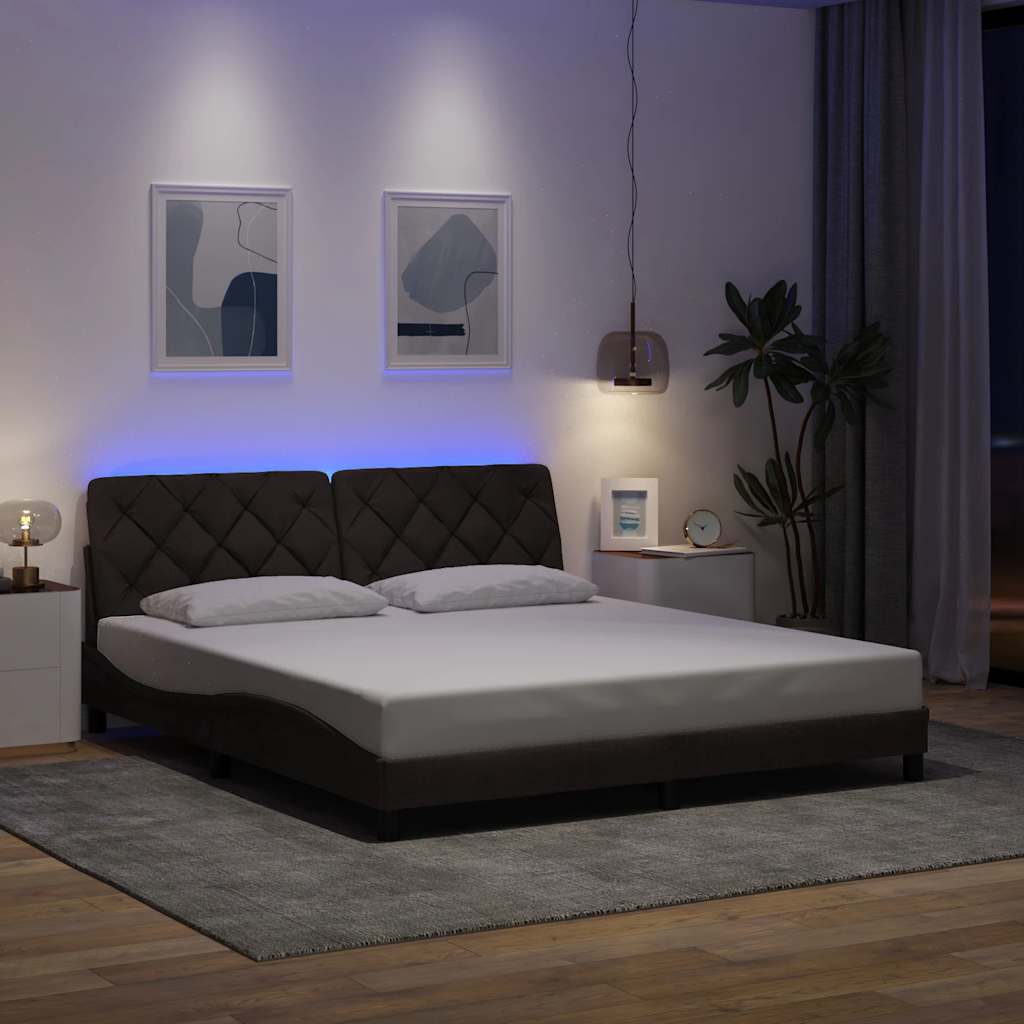 Bedframe Met Led Zonder Matras Stof