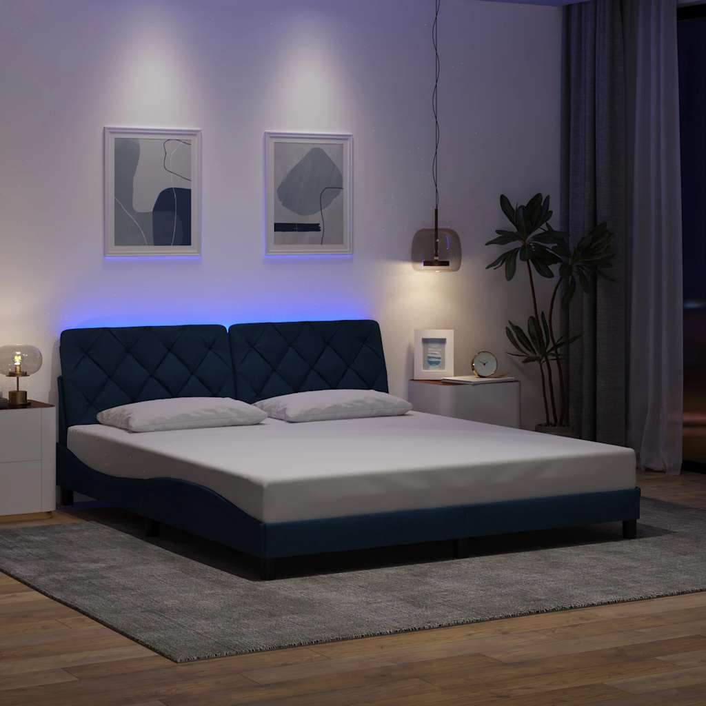 Bedframe Met Led Zonder Matras Stof