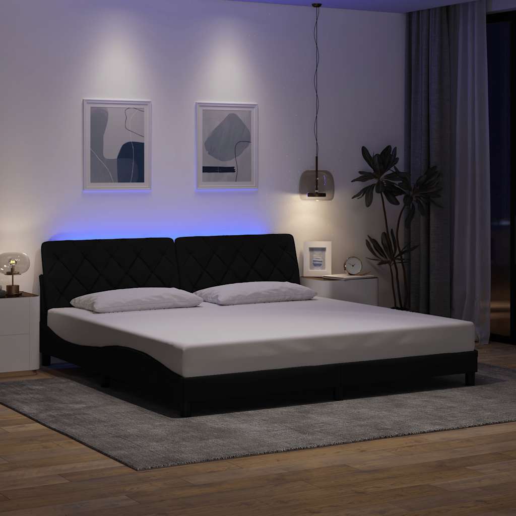 Bedframe Met Led Zonder Matras Stof
