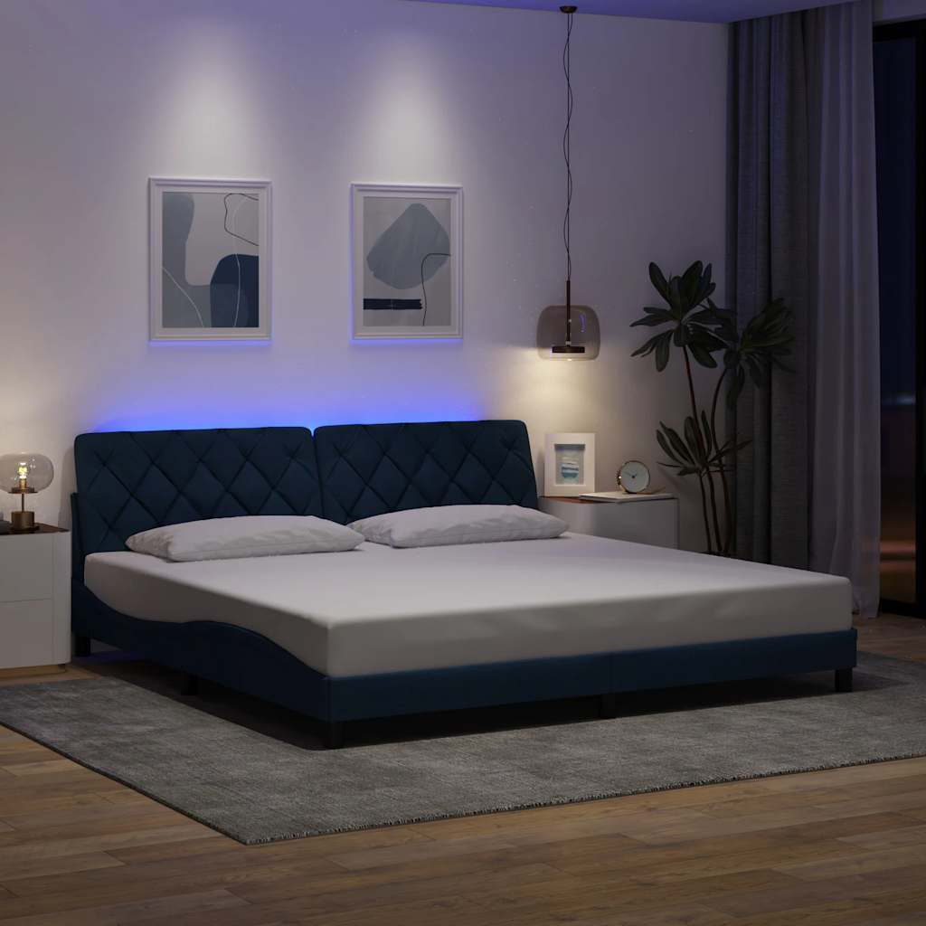Bedframe Met Led Zonder Matras Stof