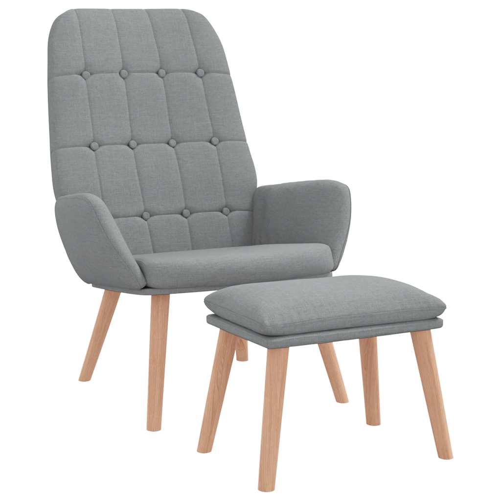 Relaxstoel Met Voetenbankje Stof