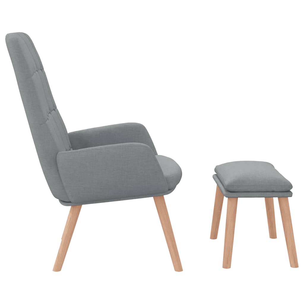 Relaxstoel Met Voetenbankje Stof