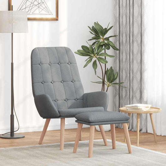 Relaxstoel Met Voetenbankje Stof