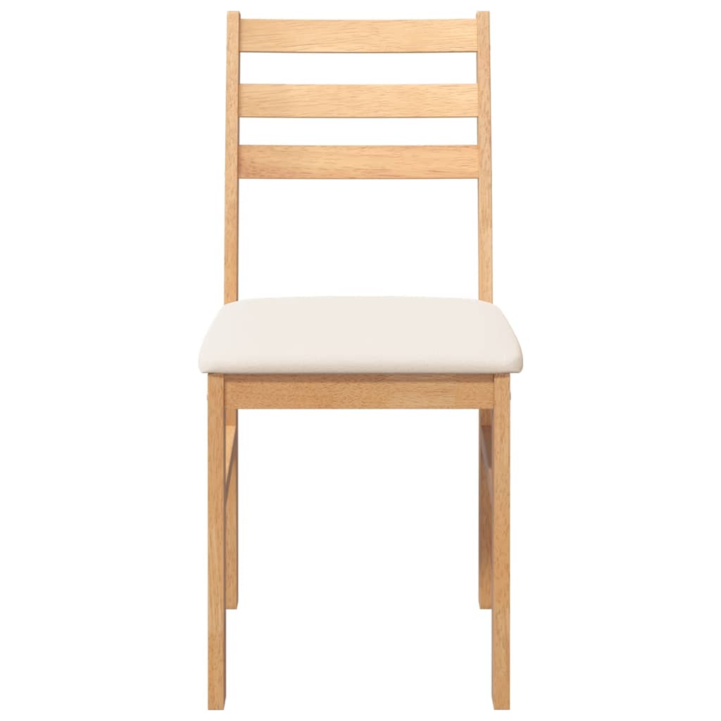 Eetkamerstoelen Met Kussens Massief Hout Rubber