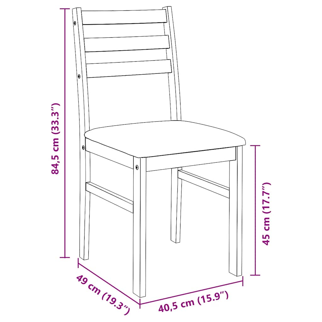 Eetkamerstoelen Met Kussens Massief Hout Rubber