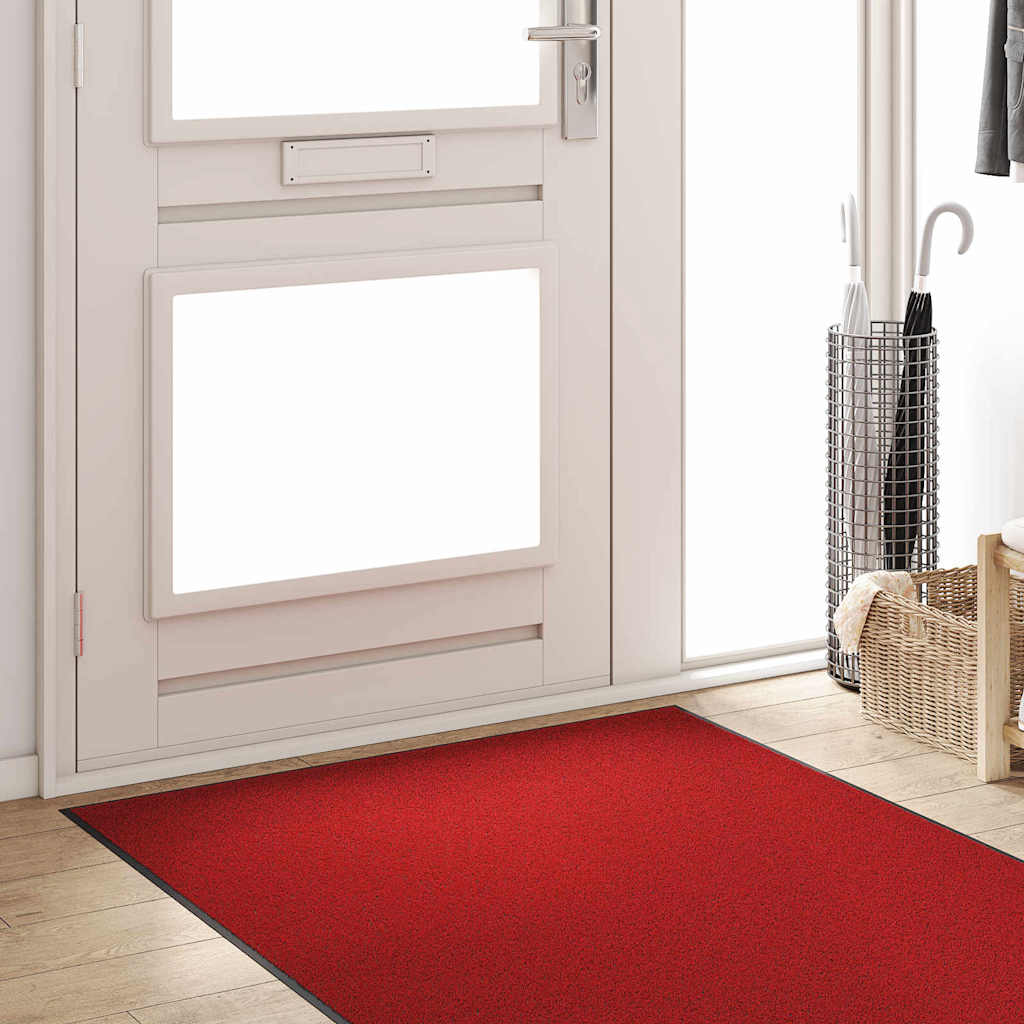 Deurmat Anders En Zwart Polyamide En Pvc Rood