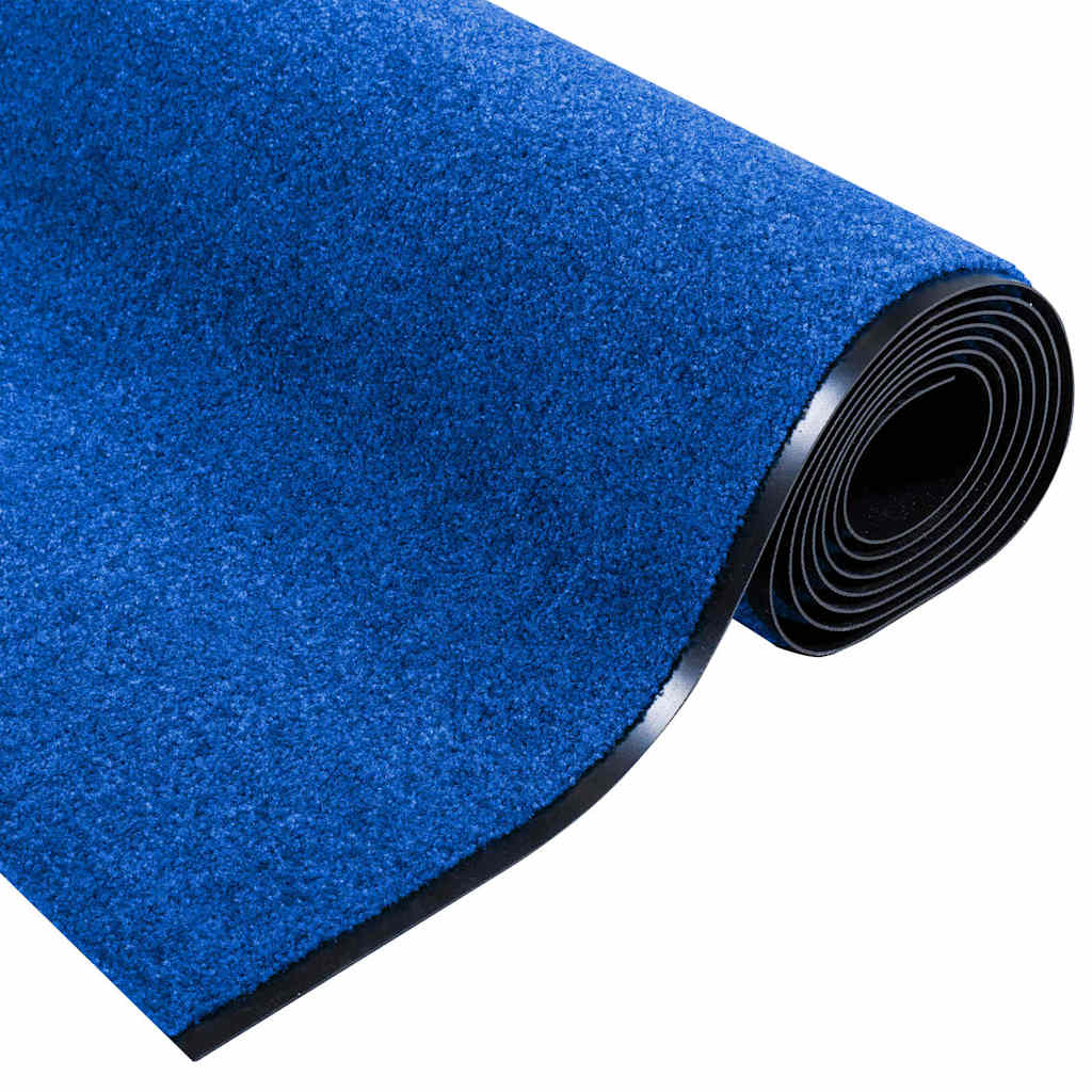 Deurmat Anders En Zwart Polyamide En Pvc Blauw