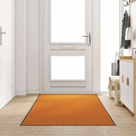 Deurmat Anders En Zwart Polyamide En Pvc Oranje