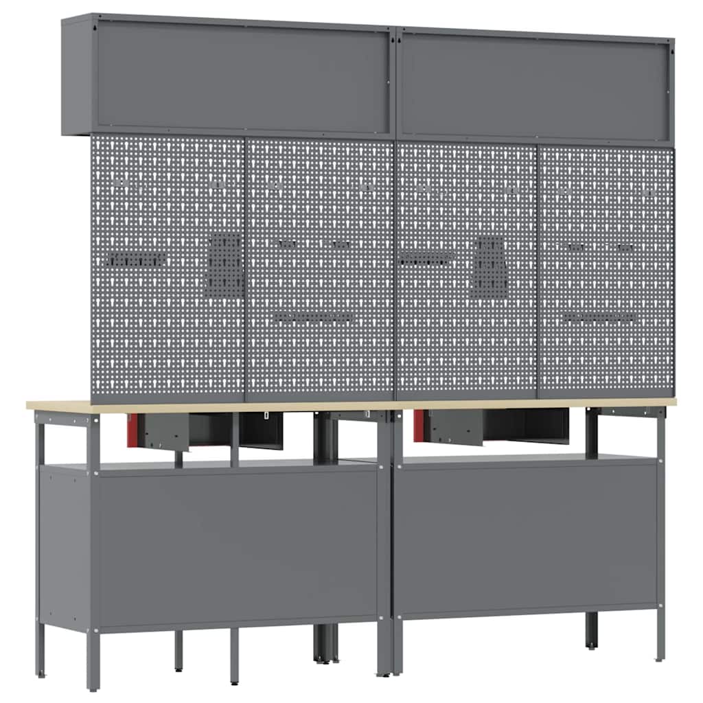 Werkbankset Met Lade 8 Pcs 200 X 55 X 200 Cm Staal