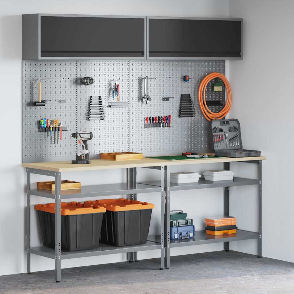 Werkbankset Met Lade 8 Pcs 200 X 55 X 200 Cm Staal