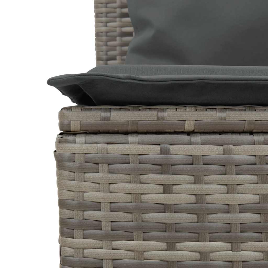 3-Delige Tuinset Met Kussens Poly Rattan