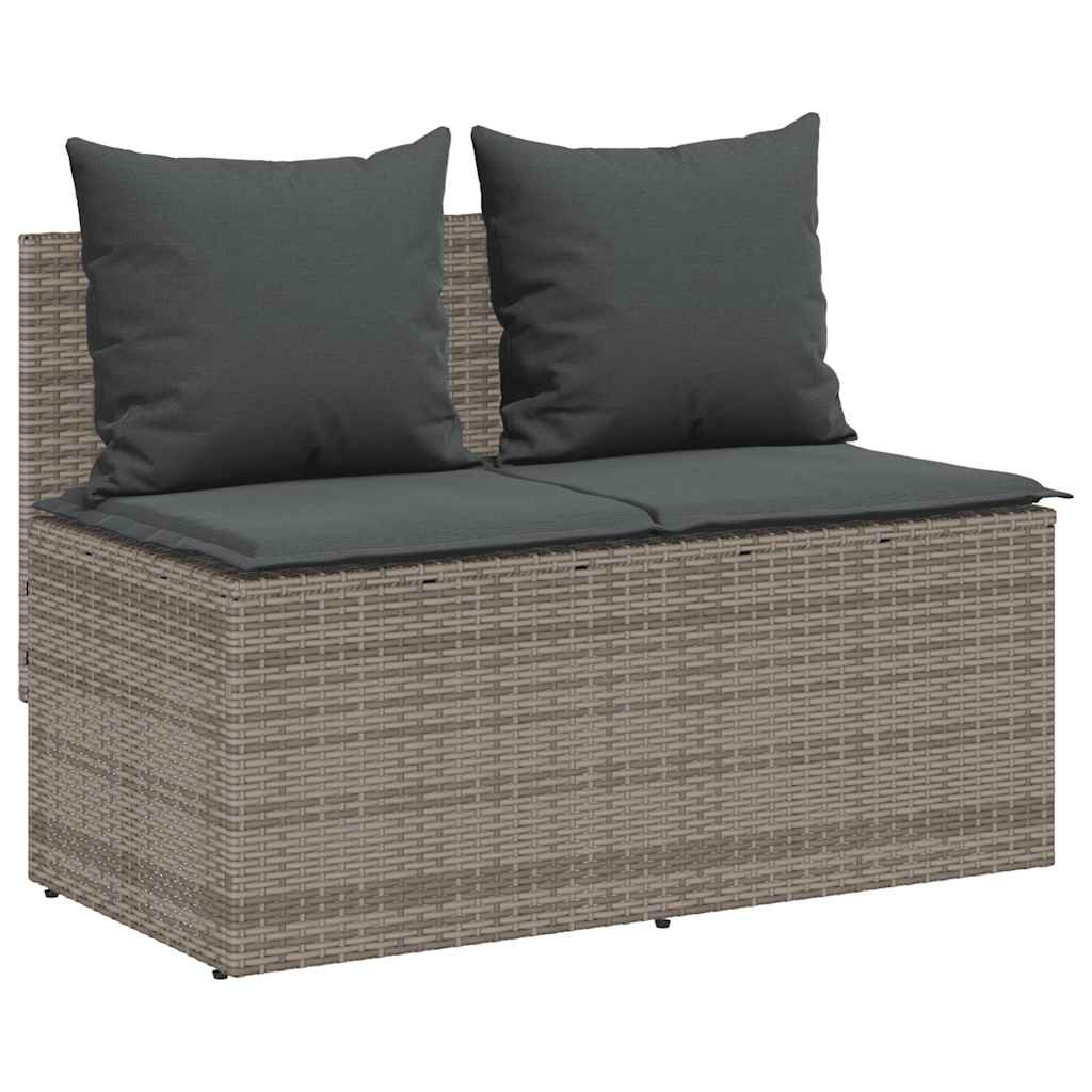 3-Delige Tuinset Met Kussens Poly Rattan