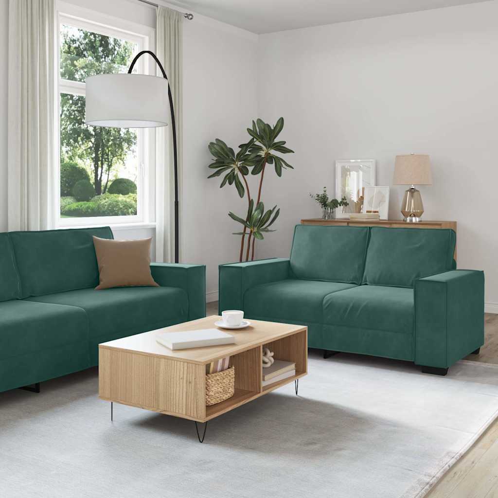 3-Delige Loungeset Met Kussens Fluweel